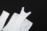 Sexy Irregular Solid Bodysuit+Dress 2 Piece Set GYME-K6S03217A