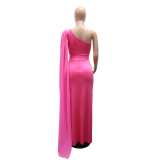 Sexy Sleeveless Single Shoulder Maxi Dress CYA-902277