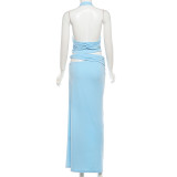 U Neck Backless Irregular Maxi Dress GYME-K6S02856A
