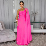 Sexy Sleeveless Single Shoulder Maxi Dress CYA-902277