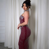 Hot Drill Sleeveless Backless Maxi Dress CYA-902254