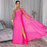 Sexy Sleeveless Single Shoulder Maxi Dress CYA-902277