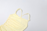Square Neck Ruched Maxi Dress GYME-K6D03510A