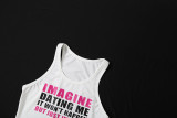 Letter Print Sleeveless Tops GZJQ-K6B04123A