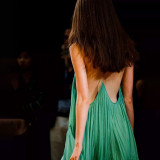 Solid Color V Neck Sleeveless Backless Mini Dress GYME-K6D00187A