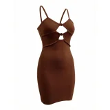 Hollow Out Backless Sling Mini Dress GYEF-XG169