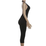Halterneck Backless Slim Seventh Jumpsuit GZJQ-K6Q02682A