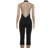 Halterneck Backless Slim Seventh Jumpsuit GZJQ-K6Q02682A