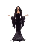 Velour Bat Sleeve Slim Fishtail Dress GYEF-XG091-A2