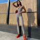 Solid Color Sleeveless Yoga Tight Jumpsuit GPBY-14472