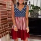 Print Sleeveless V Neck Midi Dress GYEF-CG045-1001