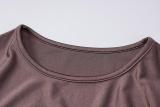 Solid Color Long Sleeve Mini Dress GYEF-GA186