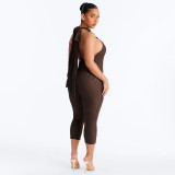 Backless Sleeveless Seventh Jumpsuit MXBF-J26JP089