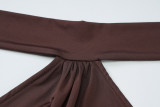 Sexy Solid Color Backless Mini Dress GYWO-55068