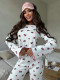 Bell-Sleeve Printed Pants Loungewear 2 Piece Set  GFMC-1815
