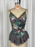 Sexy V Neck Mesh Patchwork Tank Tops GWDS-260210