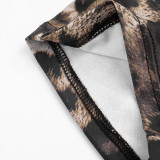 Leopard Print Backless Sleeveless Seventh Jumpsuit MXBF-J26JP064