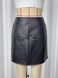 PU Leather High Waist Skirt GWDS-260148
