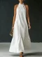 Off Shoulder Solid Color Maxi Dress GYWO-55075