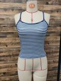 Stripe Print Sling Tank Top GYWO-2703