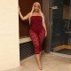 Zipper See Through Lace Patchwork Seventh Jumpsuit MXBF-J26JP126