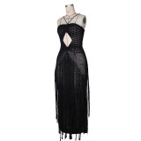 Tassel Knits Sling Beach Maxi Dress ZSD-0347
