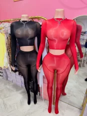 Pre Order: About 7 work days shipping Sexy Long Sleeve Pants Suit YUEM-202616