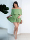 Solid Color Off Shoulder Mini Dress BMF-836