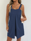 Solid Color Sleeveless Sling Romper GYWO-55038