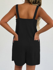 Solid Color Sleeveless Sling Romper GYWO-55038