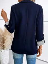 Plus Size Solid Color Casual Blazer Coats GYWO-9907