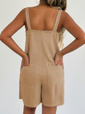 Solid Color Sleeveless Sling Romper GYWO-55038