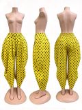 Casual Polka Dots Print Wide Leg Pants YMEF-59065