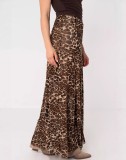 Leopard Print Big Swing Long Skirts GFMA-TE2670