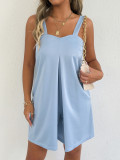 Solid Color Sleeveless Sling Romper GYWO-55038