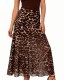 Leopard Print Big Swing Long Skirts GFMA-TE2670