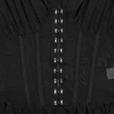 V Neck See Through Mesh Mini Dress BY-7685