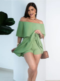 Solid Color Off Shoulder Mini Dress BMF-836