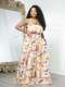 Sexy Print Sling Vest Big Swing Long Skirt 2 Piece Set TE-4752