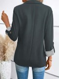 Plus Size Solid Color Casual Blazer Coats GYWO-9907