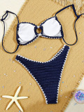 Sexy Tie Up Sling Bikinis Two Piece Swimsuit CSYZ-G597KY