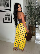 Casual Polka Dots Print Wide Leg Pants YMEF-59065