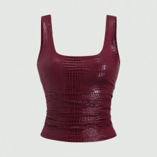 Sleeveless Solid Color Tank Top GXIY-K26L2324