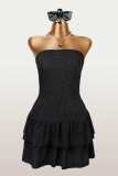 Solid Color Tube Top Cake Dress GXIY-K25L1770
