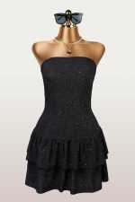 Solid Color Tube Top Cake Dress GXIY-K25L1770
