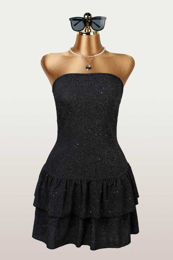 Solid Color Tube Top Cake Dress GXIY-K25L1770