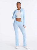 VIP1 Letter Print Zipper Hooded Coats Pants Suit  YWXS-K26L2290