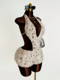 Sexy Sequin Backless Romper GXIY-K26L2109