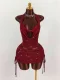 Sexy Backless Halterneck Top Bikini Skirt Three Piece Set GXIY-K25L1928