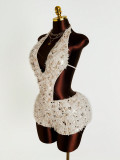 Sexy Sequin Backless Romper GXIY-K26L2109